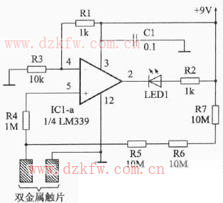 觸摸開關(guān)電路圖