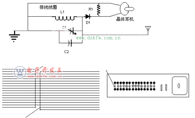 礦石收音機電路圖大全