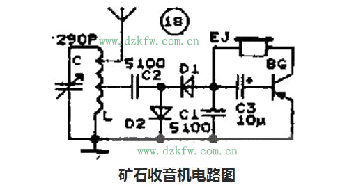 礦石收音機電路圖大全