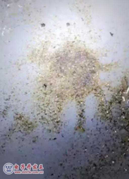 散熱器中的不明顆粒