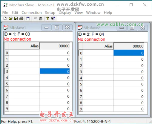 Modbus Slave主界面