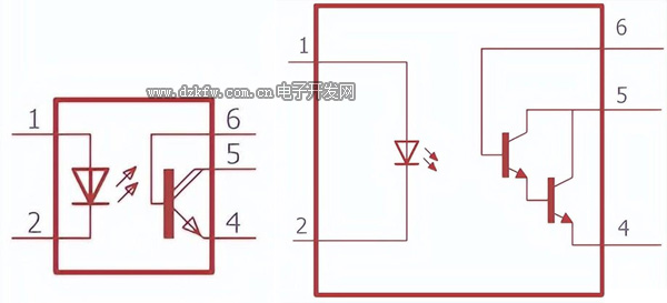 光達林頓晶體管光耦合器符號