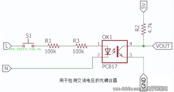 用于檢測交流電壓的光耦合器