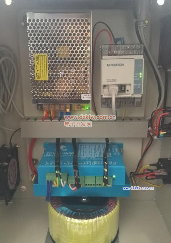 三菱plc控制步進電機接線實物圖