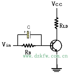 加了加速電容器的三極管開關(guān)電路