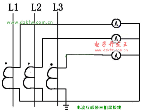 電流互感器三相星接線