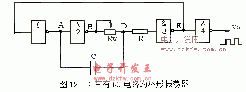 帶有RC電路的環形振蕩器電路