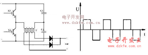 半橋逆變電路工作原理