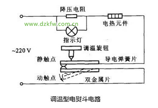 調溫型電熨斗電路原理